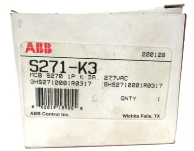 NEW ABB S271-K3 CIRCUIT BREAKER S271K3