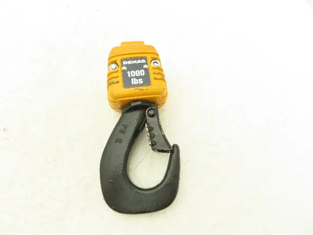 Demag 1/2 Ton 1000Lb Hoist Lower Hook Load Block Single Chain V-3 Swivel Hook