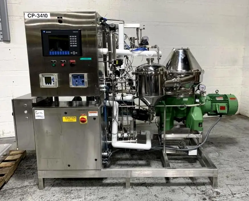 Westfalia CSC 20-06-476 hydro-hermetic clarifier skid.