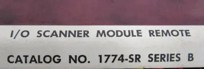 REFURBISHED ALLEN BRADLEY 1774-SR I/O MODULE SER. B 1774SR