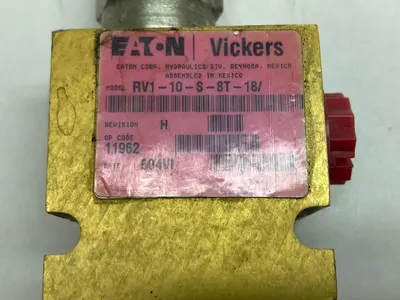 New | in-Stock VICKERS RV1-10-S-8T-18 Pump & Valve Parts Ohio US | Surplus Asset Holdings #1242452