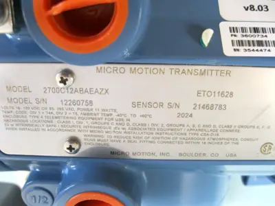 New | in-Stock Micromotion 2700 C12 AB AEAZX Sensors New Hampshire US | Bitter End Trading #1452893
