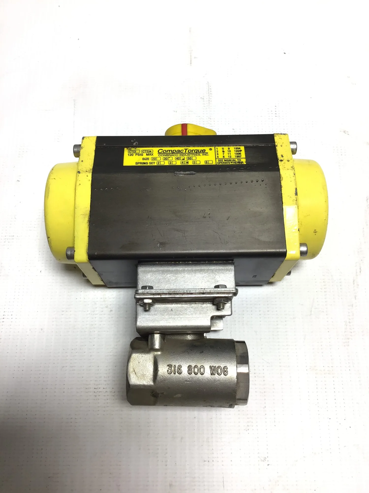 Conbraco Industries Inc Size 40 CTD-CTS CompacTorque Pneumatic Air Actuator 120PSIG Max