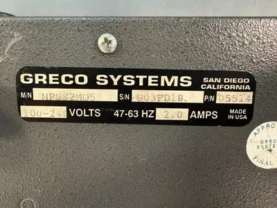 Greco Minifile Plus-SS2 05514 100-240V 47-63Hz 2.0AMp (12.6.8)