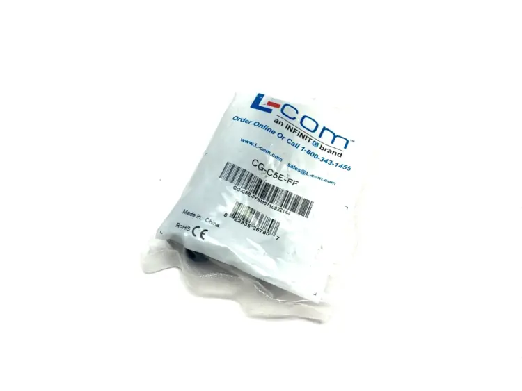 New | in-Stock L-COM WATERPROOF CAT5 CAT6 INLINE COUPLER EXTENDER PLC Ethernet Equipment | Maverick Industrial Sales #1104985
