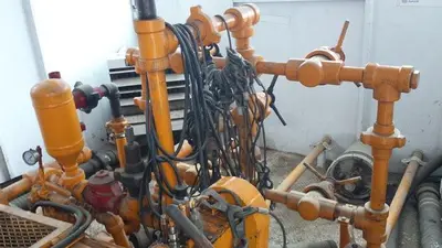 USED NATIONAL JWS-165-L, 4X5 TRIPLEX MUD PUMP PACKAGE