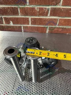 USED 3 ITT PURE FLO ADVANTAGE STAINLESS STEEL DIAPHRAGM VALVE W/ 1" SANITARY FITTINGS