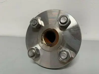 Stainless Steel 4 1/2" Flange w/ 1" Sanitary Fitting