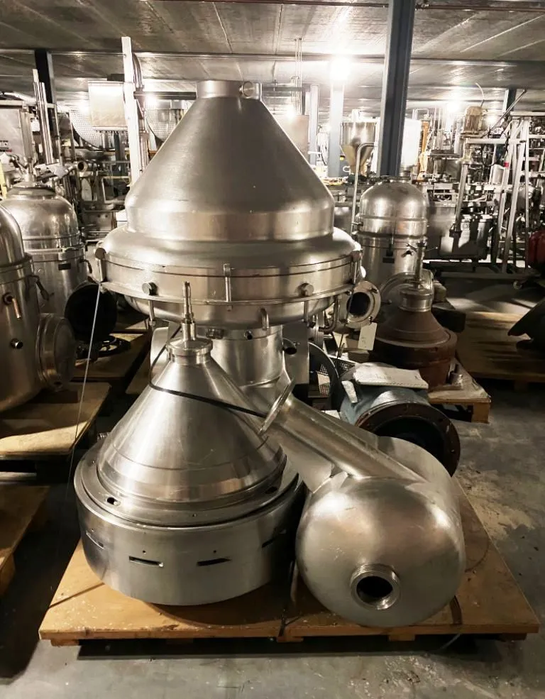 Alfa-Laval MRPX 418 HGV-74C cold milk separator, 316SS.