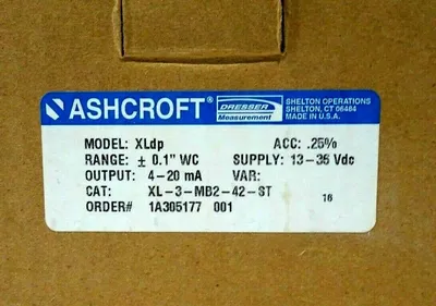 NEW ASHCROFT XLDP