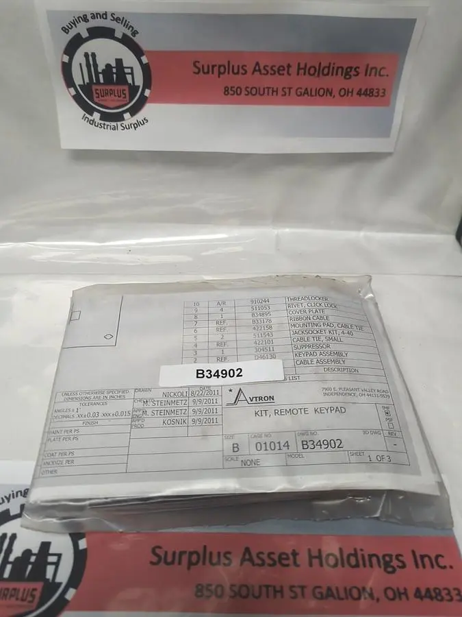 New | in-Stock AVTRON B34902 Miscellaneous Equipment (Electrical & Power) | Surplus Asset Holdings #1192257