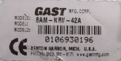 NEW GAST 8AM-NRV-42A AIR MOTOR 8AMNRV42A
