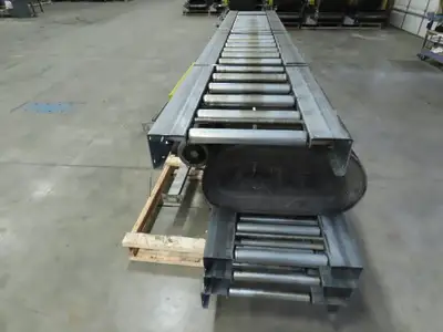 Automotion 24"x 52' Modular Roller Bed Incline Belt Conveyor Center Drive 460V