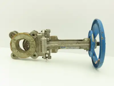 Velan L10-0320C-13BL 3" 316 Stainless Knife Gate Valve Rising Stem 10" Handwheel