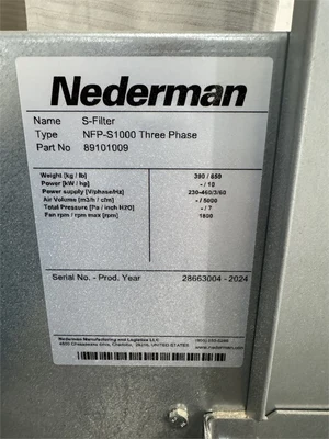 Used 2024 NEDERMAN "NFP-S1000" Dust Collectors Texas US | MachineryMax #1488348
