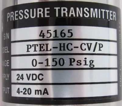 NEW PMC PTEL-HC-CV/P PRESSURE TRANSMITTER 0-150PSI 24VDC PTELHCCVP