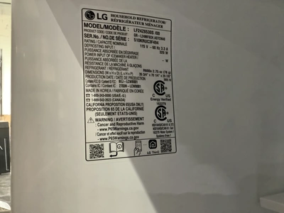 Used LG LF24Z6530S /100 Refrigerators Michigan US | Miedema Asset Management Group #1320887