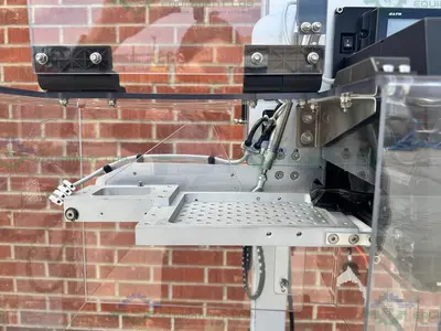 USED SATO S86-EX PRINT ENGINE W/ AL TECH ALCODE PRINT AND APPLY LABELLING MACHINE