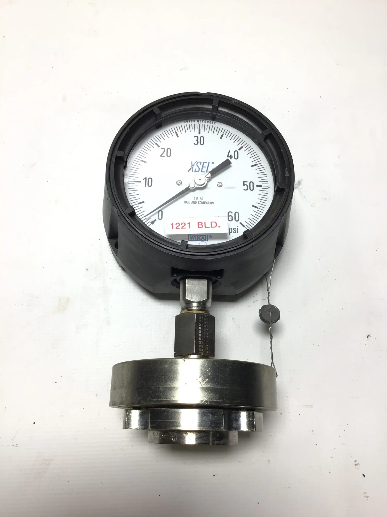 AMETEK U.S. Pressure Gauge Assembly 0–60 PSI Liquid Filled Diaphragm Seal