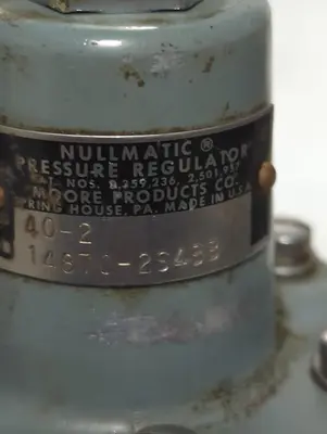 Used NULLMATIC 40-2 Air Pressure Regulators Ohio US | Surplus Asset Holdings #1487294