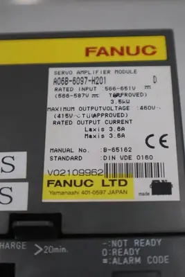 FANUC A06B-6097-H201 SERVO AMPLIFIER STOCK 113B