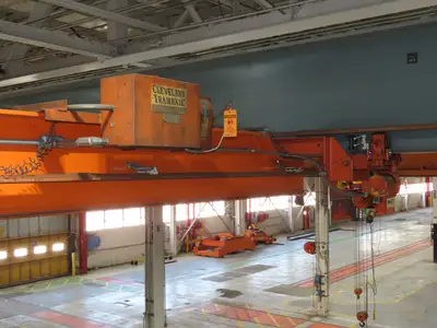 Cleveland Tramrail P&H 2 Ton Single Girder Underhung Bridge Crane 45' 10" Span