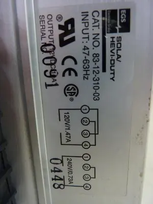 USED SOLA ELECTRIC 83-12-310-03