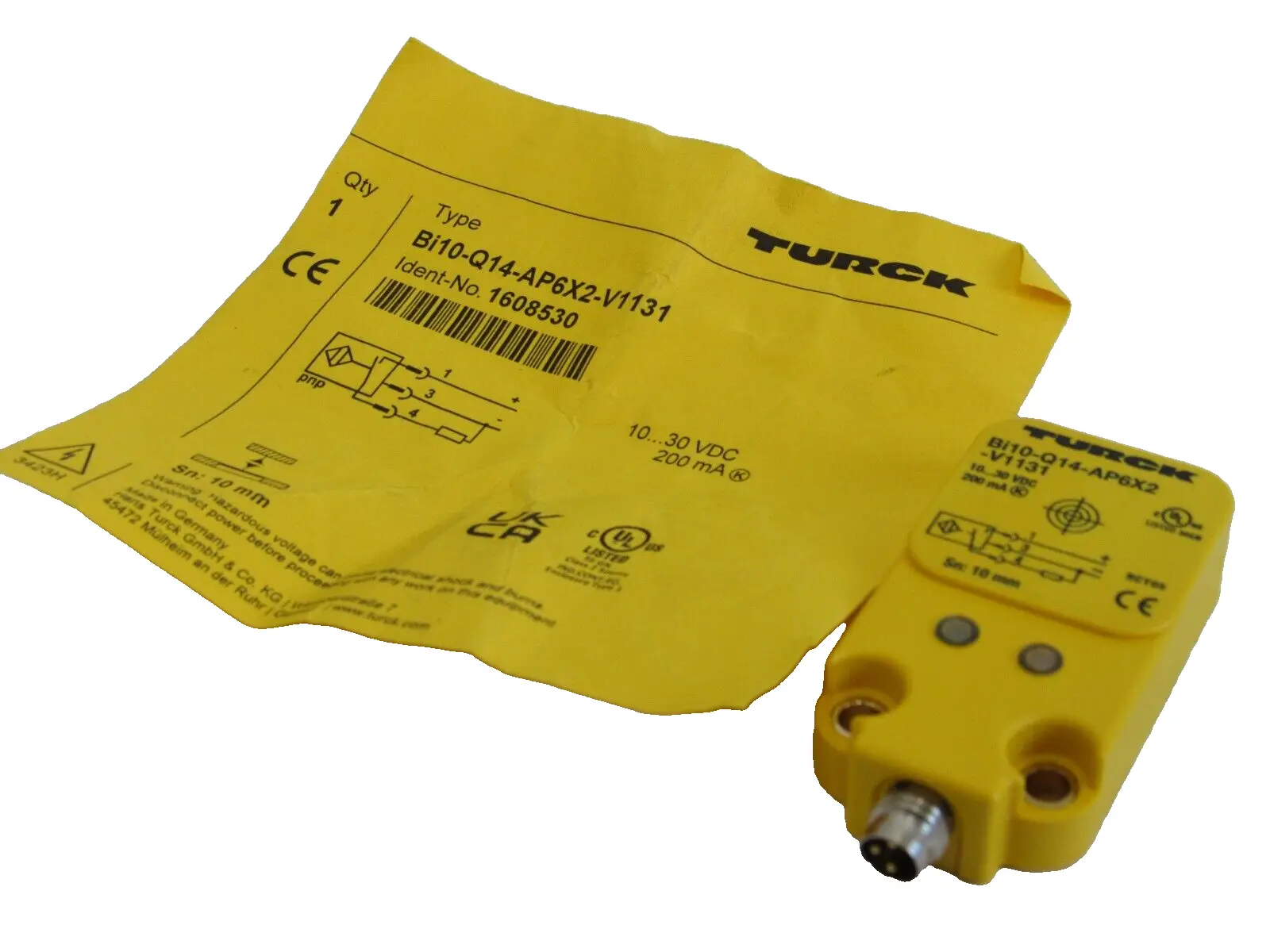 NEW TURCK BI10-Q14-AP6X2-V1131 SENSOR 1608530 BI10Q14AP6X2V1131