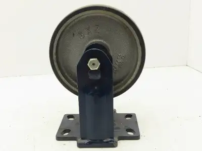 RWM Kingpinless 2-75 Rigid Plate 8"x2" Dual Caster Wheel Urethane on Iron 3000Lb