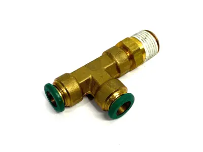 USED PARKER PRESTOLOK PUSH-TO-CONNECT SWIVEL ELBOW FITTING 3/8" X 3/8"