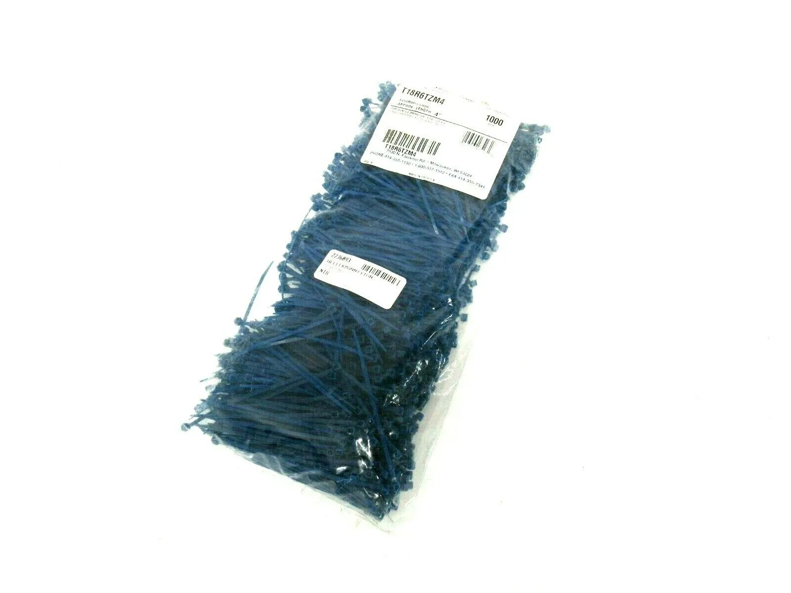 NEW BAG OF 1000 HELLERMANN TYTON T18R6TZM4 CABLE TIES 4"