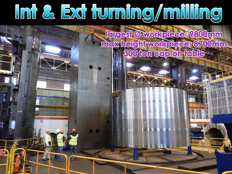 Used INNSE INT & EXT MILLING Ø 9800 MM CNC Bed Type Mills | Apt International N.V #364628