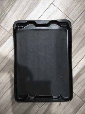 LARGE BLACK UTILITY TRAY WITH GROOVES-25x18