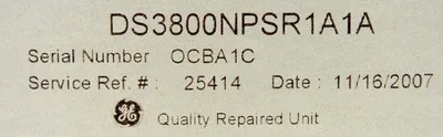 NEW GENERAL ELECTRIC DS3800NPSR1A1A POWER SUPPLY CARD
