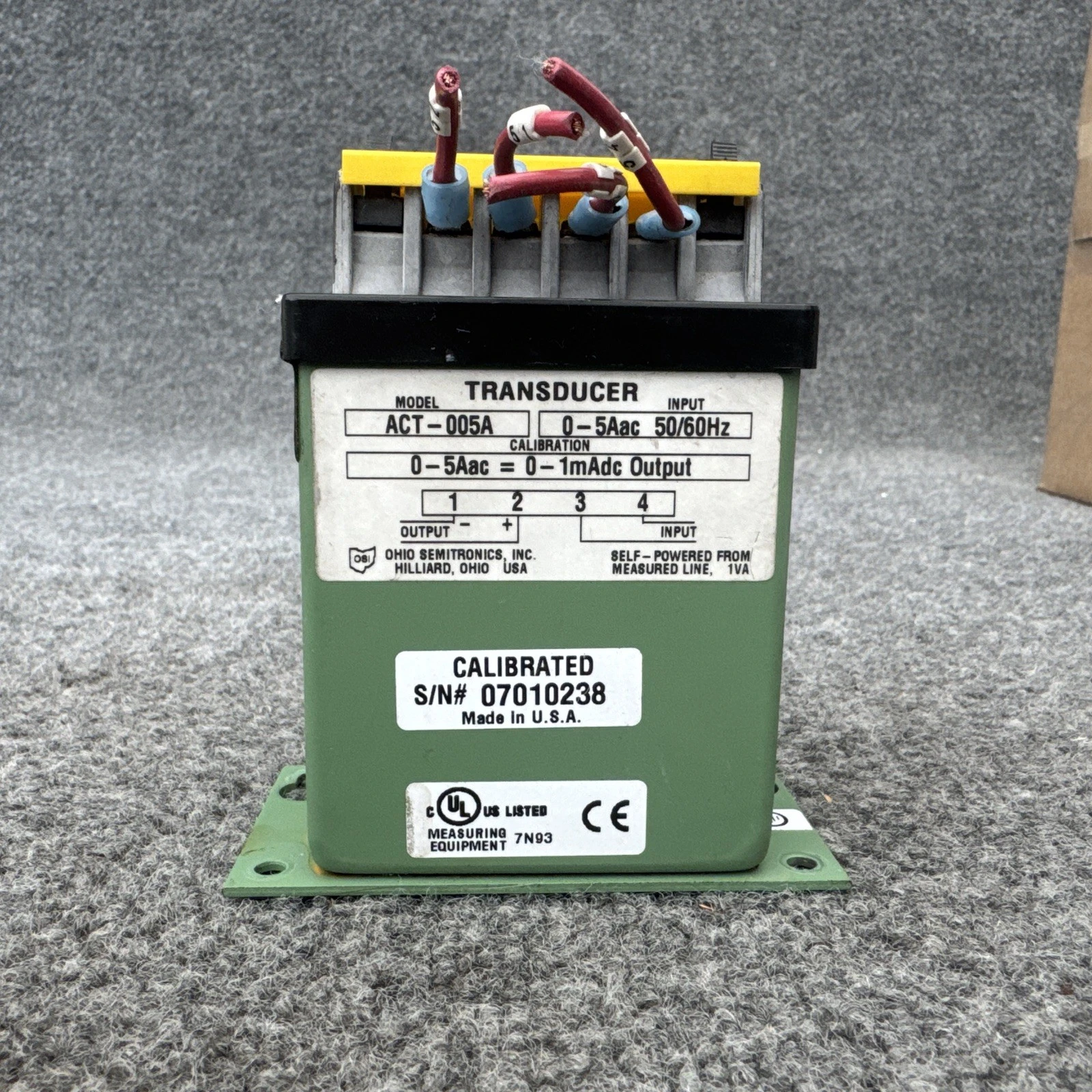Used OHIO SEMITRONICS ACT-005A Transducers California US | Davliegogo LLC #1707388