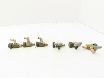 Adjustable Elbow Air Flow Needle Control Valve 1/8" 4-4.5 Turn Lot of 6