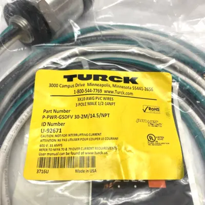 NEW TURCK POWER FAST CABLE U-92671