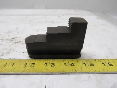 46 7 2" T x 3" Long Lathe Hard Step Jaw Set Lot Of 3
