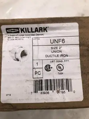 KILLARK UNF6 2″ DI Female to Female Conduit Union -NIB (LOT OF 2)