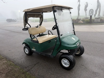 (1) 2017 E-Z-Go golf cart with a Kawasaki gas engine, model 625111G01, includes canopy, ball cover, ...