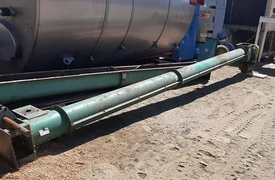 Conveyor, Screw, 10" x 19.5', C/st, Tubular, 5 HP #S744830