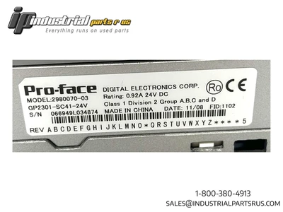 NEW PRO-FACE 2980070-03