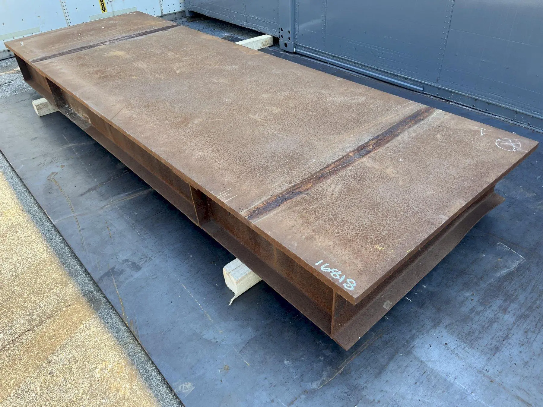 150" X 50" x 13.5"  HEAVY DUTY STEEL LAYOUT TABLE: STOCK #16818