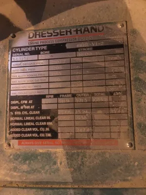 Used Ingersol Rand Cylinder Only 4HHE Compressor Parts & Components Oklahoma US | Borderless Services #1378240