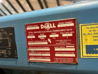 DOALL C-4100NC Horizontal Band Saws | Mohawk Machinery (6)