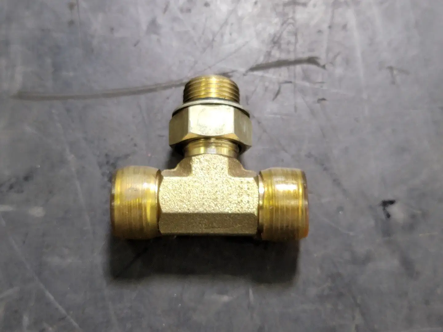 1/2" Threaded Branch Tee M-08 ORFS X M-08 ORFS Brass (Bag of 2)