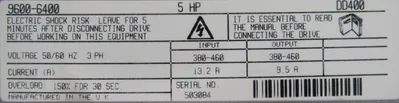 NEW CONTROL TECHNIQUES 9600-6400 SERVO DRIVE 5HP 380-460V 96006400