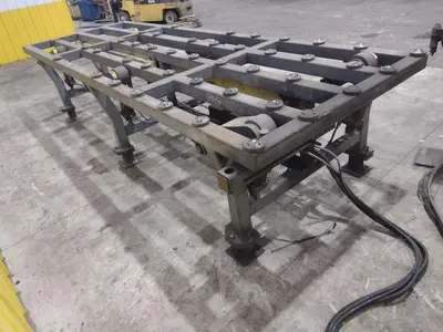 16' POWERED INFEED TABLE, USED FOR LOADING SHEETS IN A SHEAR / BRAKE: YOBRO #24335