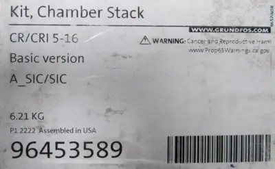 NEW GRUNDFOS 96453589 CHAMBER STACK KIT CR/CR15-16