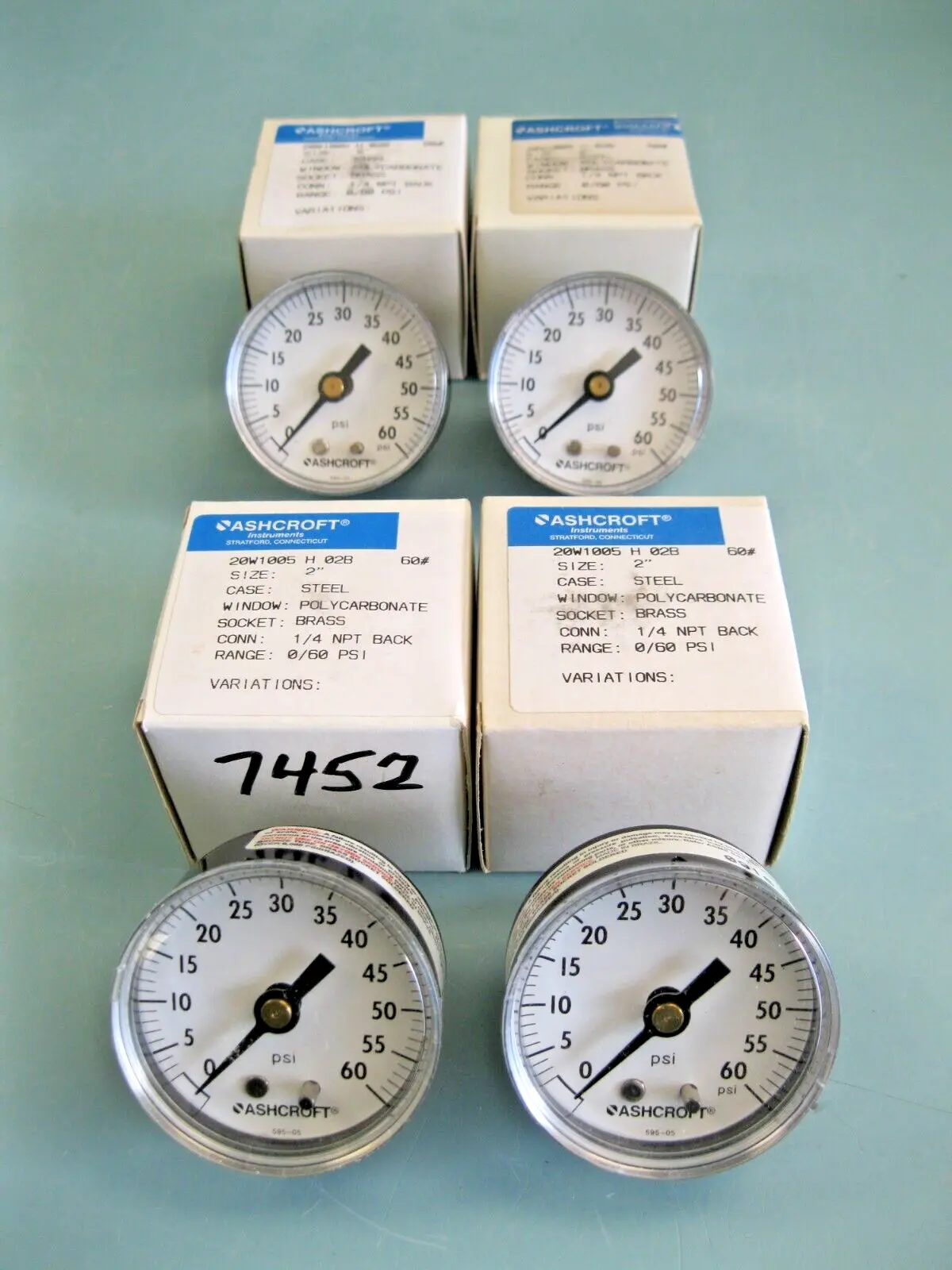New | in-Stock Ashcroft 20W1005 H 02B 60# Pressure Switches New Hampshire US | Bitter End Trading #1486478